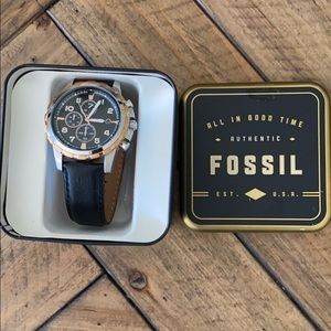 Never Worn Silver/gold with black leather